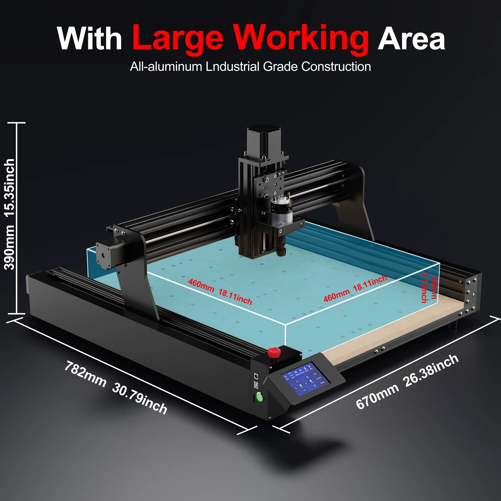 TwoTrees Cnc Router For MDF PVC Epoxy Metal Carving Cutting