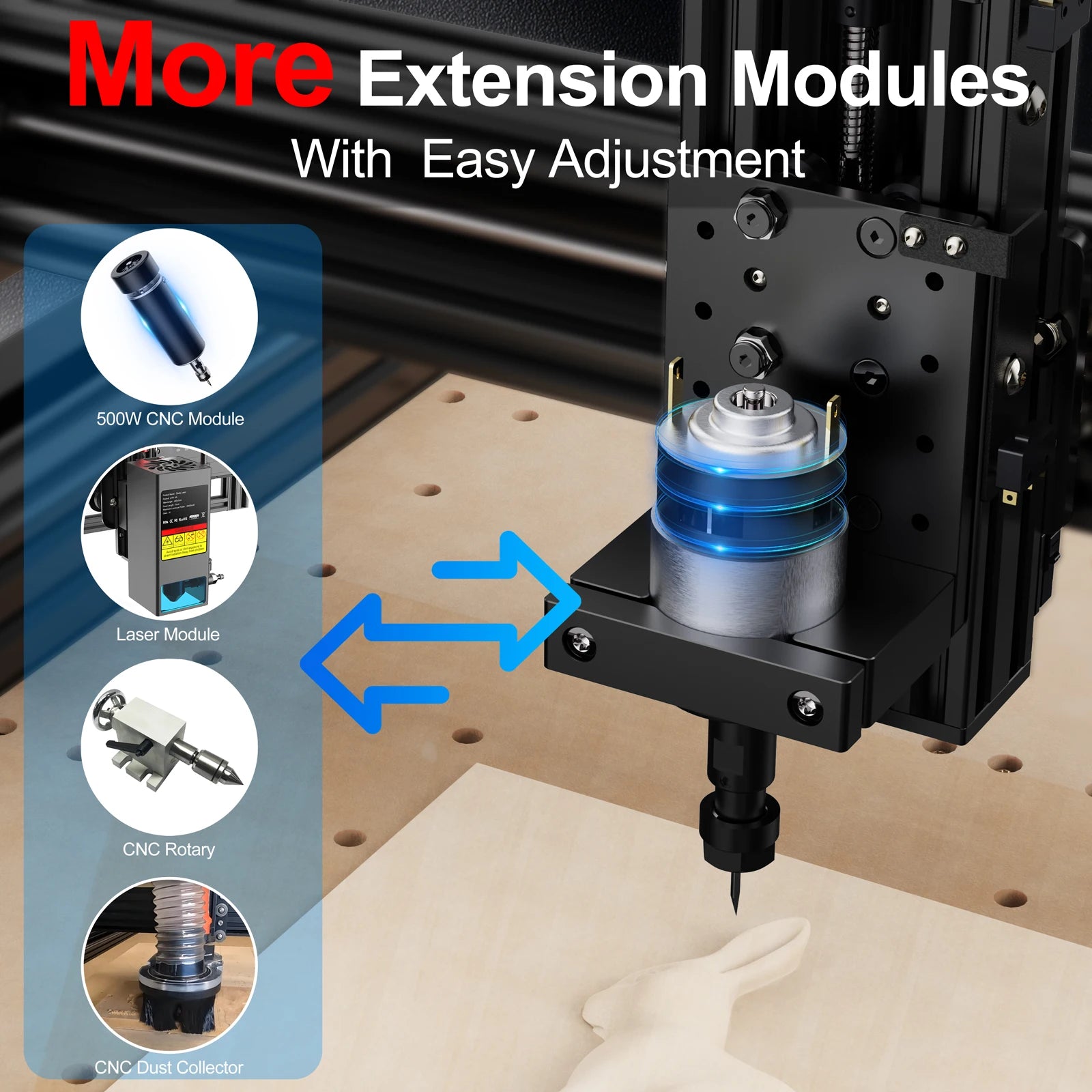 TwoTrees Cnc Router For MDF PVC Epoxy Metal Carving Cutting